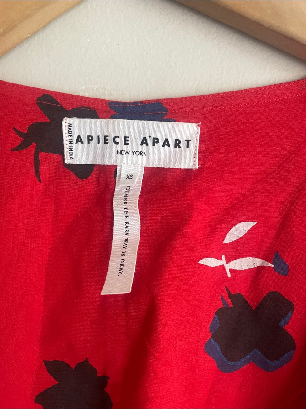Apiece Apart Amaro Wrap Dress Red Floral - Picture 5 of 14